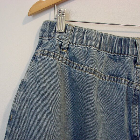 Denim Distressed Midi Skirt Western Cowgirl Boho Raw Hem SHEIN Curve 0XL or 12 - Picture 13 of 14